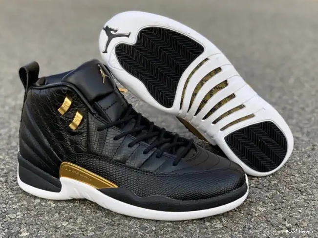 Kick Theory Retro Gold-White Air Black Jordan 12 'Reptile' AO6068-007 Metallic 0527
